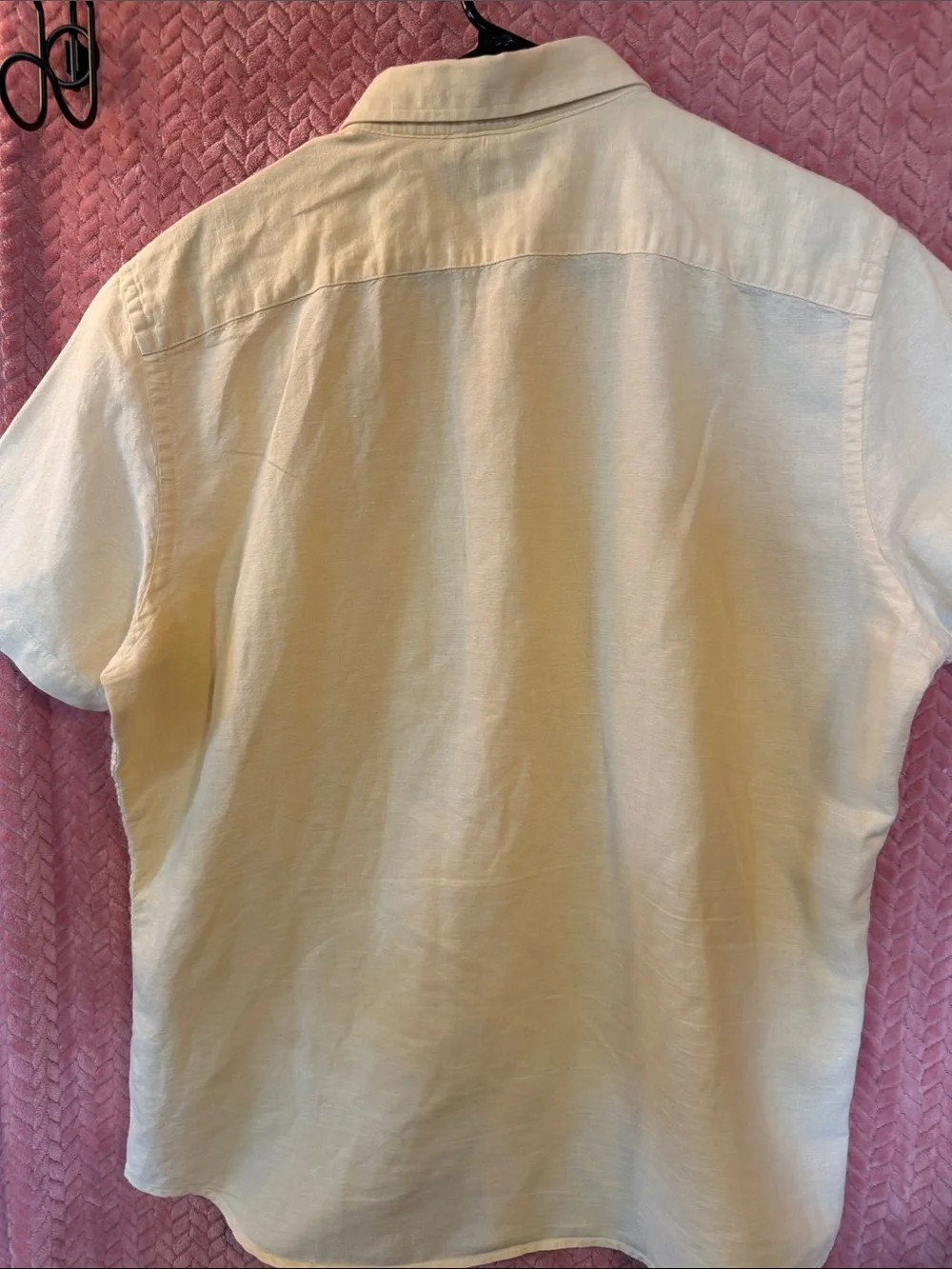 Banana Republic Men's Short-Sleeve Button-Down Shirt - Light Yellow